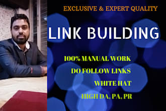 create 50 link building, backlinks in high da sites