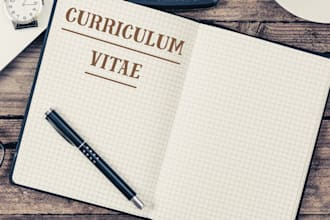 design resume, cv, cover letter in word, canva or PDF