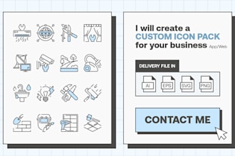 design a custom line icon for you