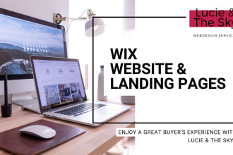 design your landing page or website on wix