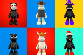 do character and 10k nft modeling