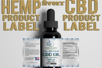 design pro cbd, hemp oil product label