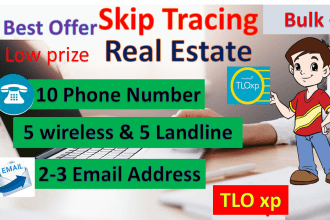 do property search and bulk skip tracing for real estate