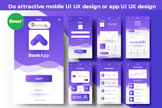 do attractive mobile UI UX design or app UI UX design