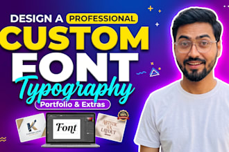 create a custom font design logo font or handwriting font in otf ttf