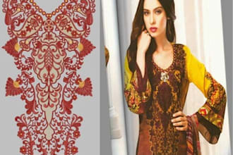 give you embroidery design of ladies suits