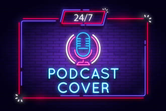 design unique podcast and thumbnail cover art for you