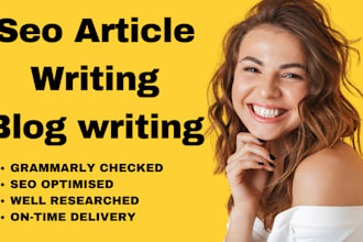 do killer SEO article writing and blog writing in english