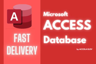 do any job in microsoft ms access database