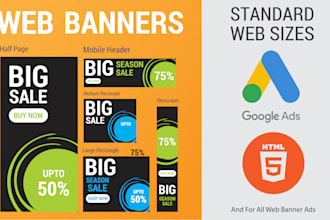 design eyecatching animated HTML5 banners GIF display ads