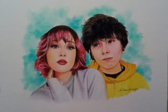 make color pencil portrait for canvas prints