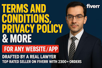 write terms and conditions, privacy policy and other docs