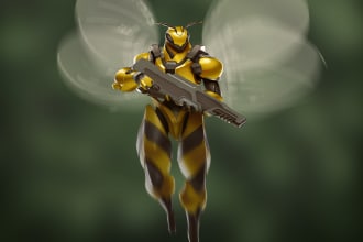 illustrate robots and armored characters