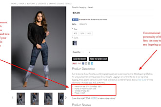 write descriptions about your product