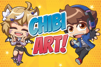 draw chibi art or chibi character in my unique style
