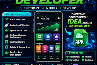 customize, modify or develop your android app