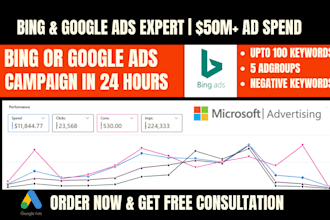 setup microsoft bing ads PPC campaign in 24 hours