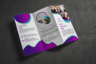 do bifold trifold brochure catalog company profile business proposal