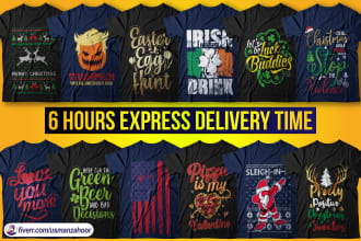 do a christmas,  halloween, saint patrick, valentines or independence day tshirt