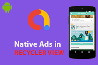 display native advance admob, facebook ads in recyclerview, list