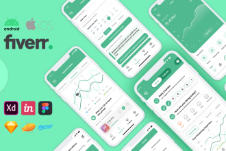 do mobile app UI design for android and ios