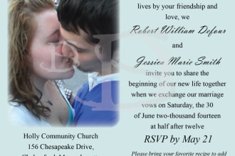design wedding invites/rsvp cards