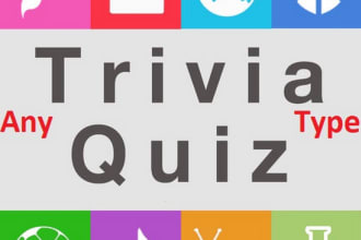 create any type of trivia quizzes and puzzles