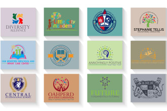 minimal school,preschool, education,daycare,university logo