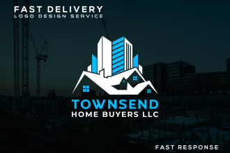 design custom construction, real estate, realtor and company logo