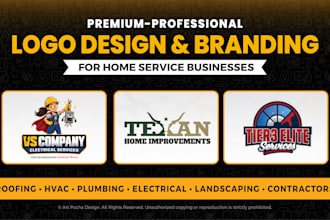 design a premium logo and brand identity for your home service business