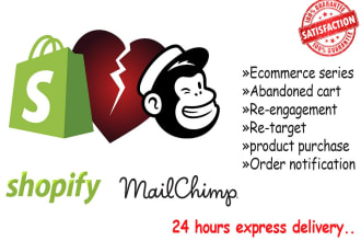 integrate shopify with mailchimp and setup  mailchimp automation email campaign