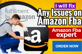 fix any amazon fba private label issue or problem fast