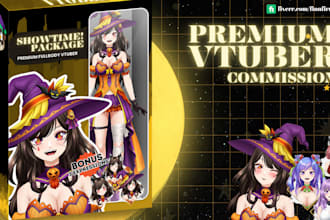 design and rig a premium live2d vtuber model avatar art character in anime style