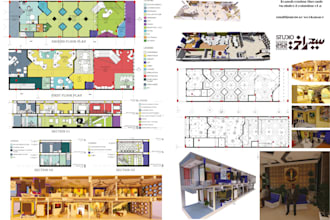 do architectural interior design with realistic rendering