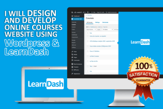 create online course website using learndash