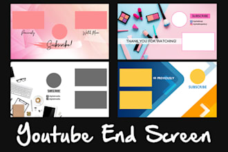 create a stylish youtube end screen