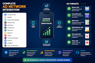 integrate admob, facebook ads and other ad networks into your app
