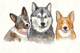 draw a simple watercolor illustration