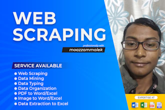 complete internet research, web scraping, data mining accurately