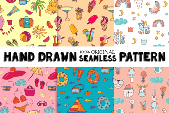 do hand drawn seamless pattern