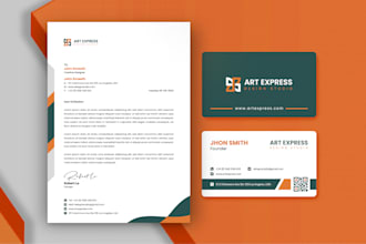 do business card, letterhead and stationery graphic design