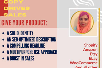 write persuasive SEO optimized product description