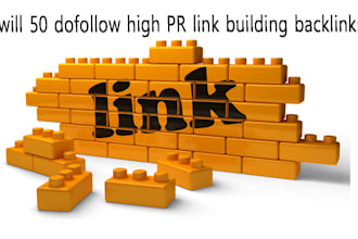 50 dofollow high PR link building backlinks