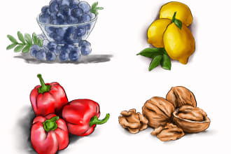 do custom realistic watercolour illustration