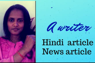 hindi SEO friendly content writer for your blog, website etc