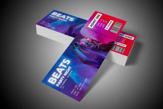 design event ticket, swing ticket, hang tag, price tag in 6 hrs