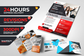 do a flyer, postcard, bifold, trifold, brochure design