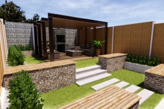 design your back yard, garden, patio, landscape