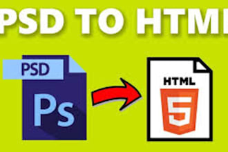 convert psd or sketch to html responsive design