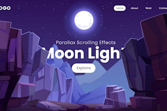 design a professional parallax website for your business